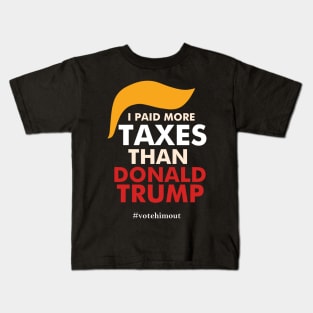 I paid more taxes than Trump Funny Trump Kids T-Shirt